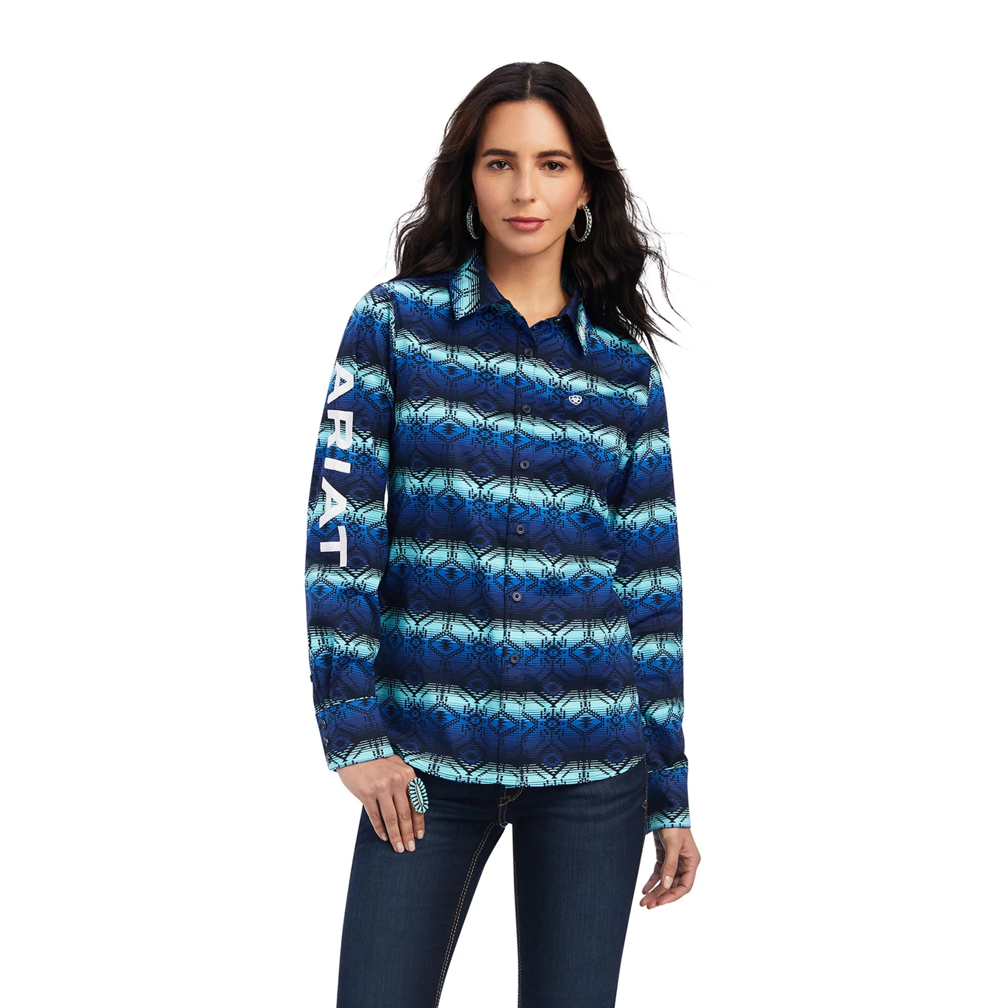Camisa ariat azul hotsell